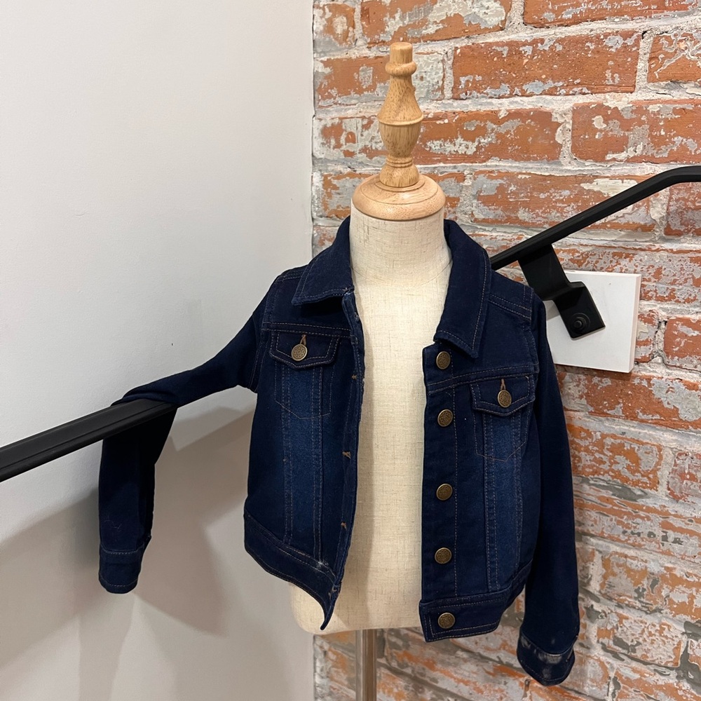 Denim Jacket with Brass Buttons
